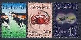 Postfris, Gelegenheidszegels 1974 NVPH 1052/1054, Postzegels en Munten, Ophalen of Verzenden, Na 1940, Postfris