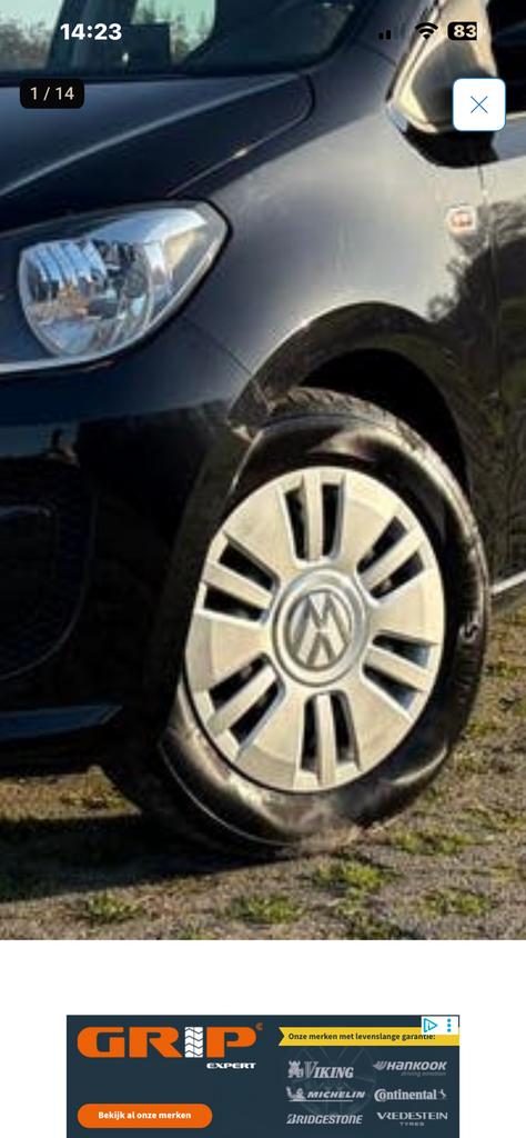 Up velgen plus banden,  3 stuks standaard. 3 dus!!, Ophalen of Verzenden, 14 inch, Zomerbanden, Band(en)