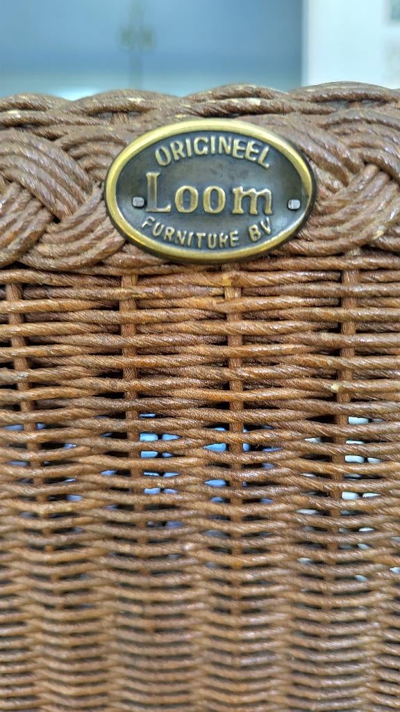 6 Lloyd Loom eetkamer stoelen, Ophalen, Gebruikt, Landelijk en vintage, Bruin