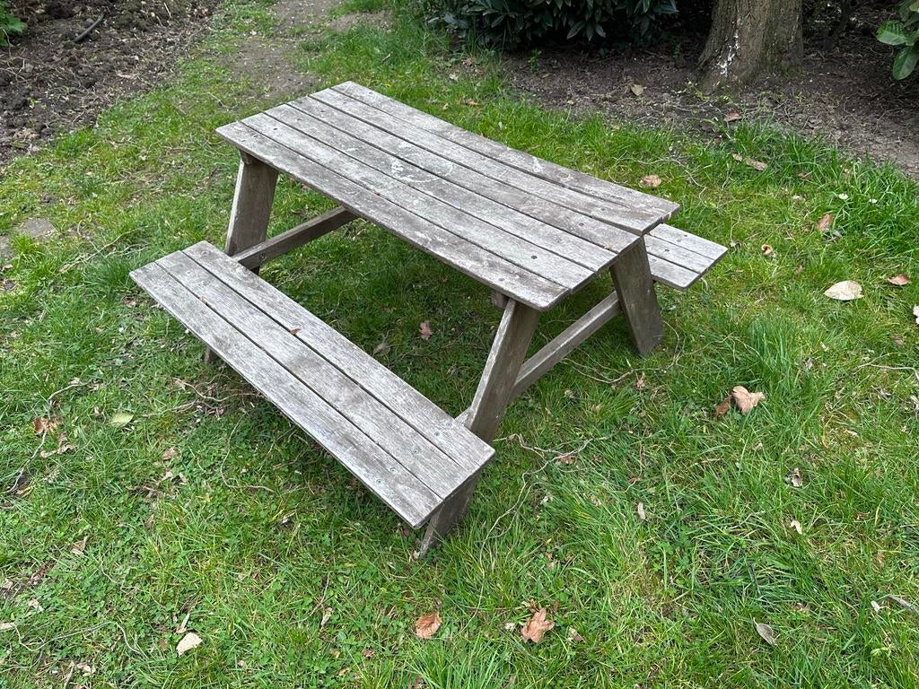 Picknicktafel voor kinderen, Gebruikt, Rechthoekig, Hout, Ophalen