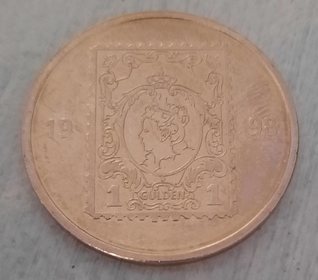 Speciale Postpenning 1998 - Kroningszegel Wilhelmina, Verzenden, Koningin Wilhelmina, 1 gulden, Losse munt