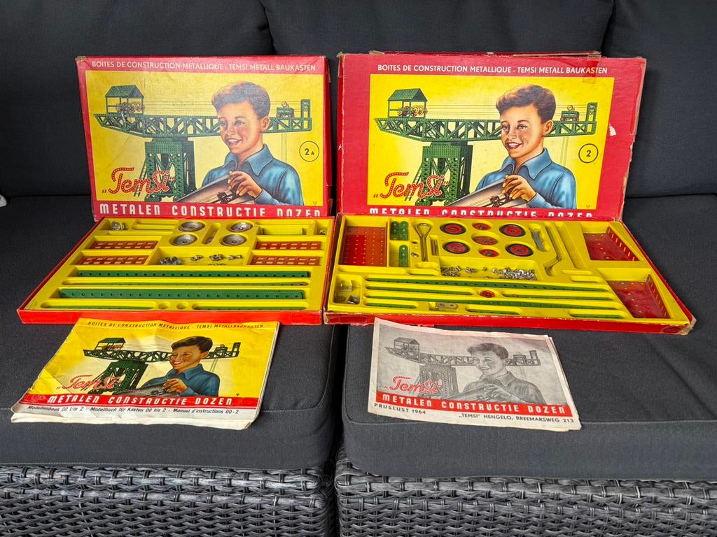 Temsi Meccano vintage constructie-speelgoed, Verzamelen, Speelgoed, Ophalen, Gebruikt