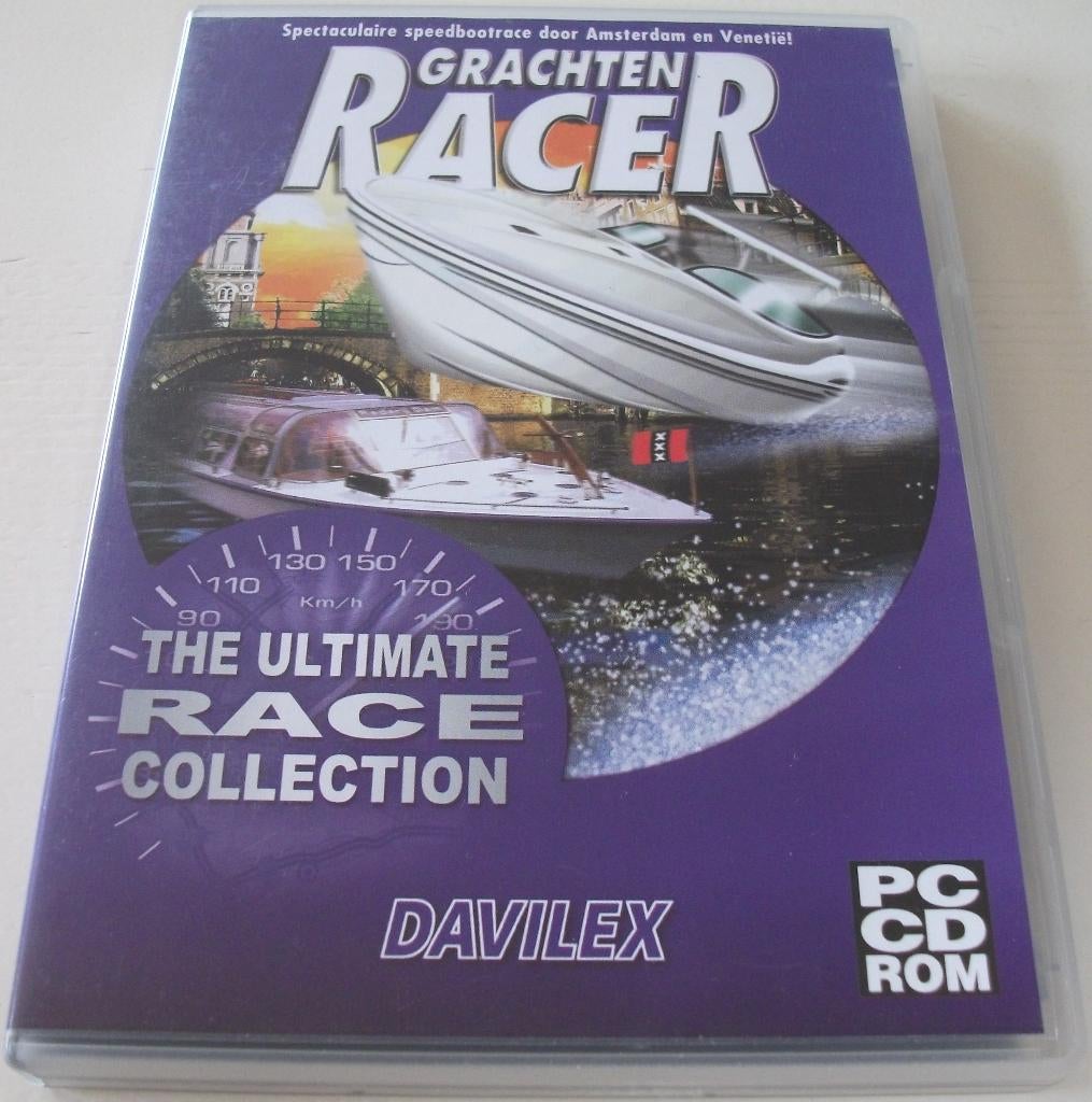 PC Game *** GRACHTEN RACER *** Spectaculaire speedbootrace, 1 speler, Racen en Vliegen, Ophalen of Verzenden, Zo goed als nieuw