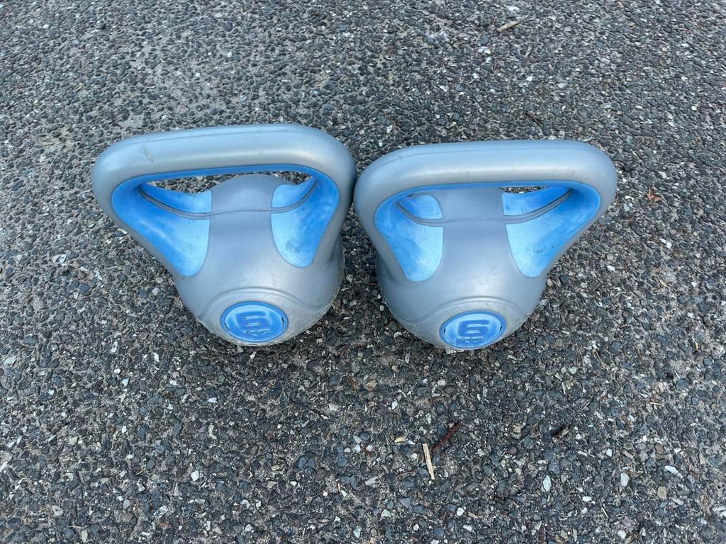 2 x 6 kg kettlebells kettlebell gewichten, Gebruikt, Gewichten, Ophalen of Verzenden, 2 x 6 kg