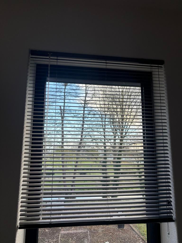 Jaloezieën antraciet 2x 90x180cm en 2x 130x180cm, Huis en Inrichting, Stoffering | Gordijnen en Lamellen, Ophalen, Gebruikt, 100 tot 150 cm