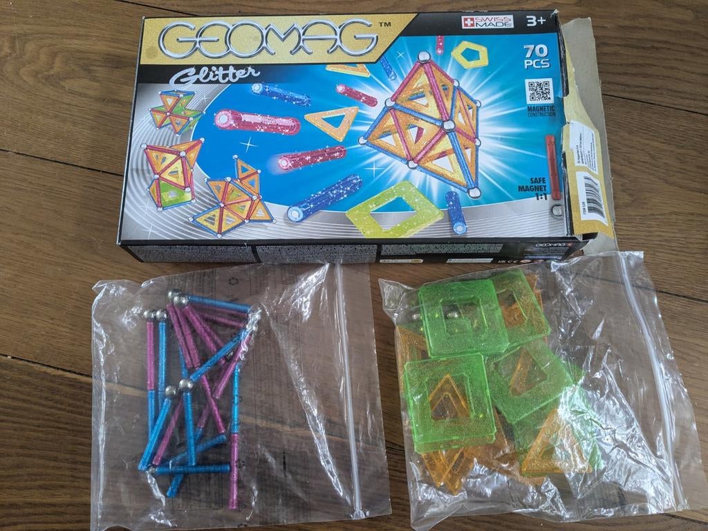 Geomag glitter, Ophalen