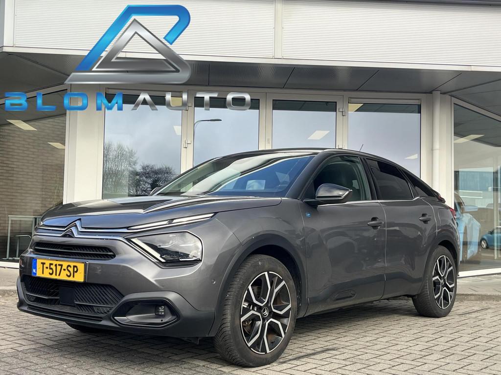 Citroen E-C4 Shine 50 kWh HUD+ACC+CARPLAY+STOEL/STUURVERWARM, Gebruikt, Zwart, Leder en Stof, E-C4