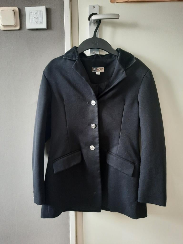 Zwart wedstrijd jasje maat 152, Dieren en Toebehoren, Paardrijkleding, Kinderen, Dressuur, Ophalen of Verzenden, Zo goed als nieuw