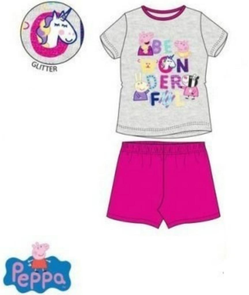 Peppa Pig Shortama Unicorn - Maat 104 - 110 - 116 - Katoen, Kinderen en Baby's, Kinderkleding | Maat 116, Nieuw, Meisje, Nacht- of Onderkleding