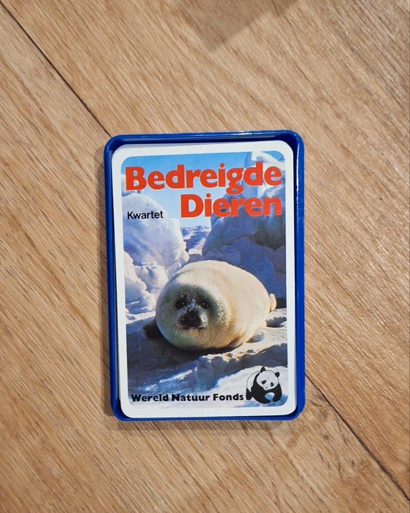 Kwartet Bedreigde Dieren - Wereld Natuur Fonds, Hobby en Vrije tijd, Gezelschapsspellen | Kaartspellen, Zo goed als nieuw, Drie of vier spelers