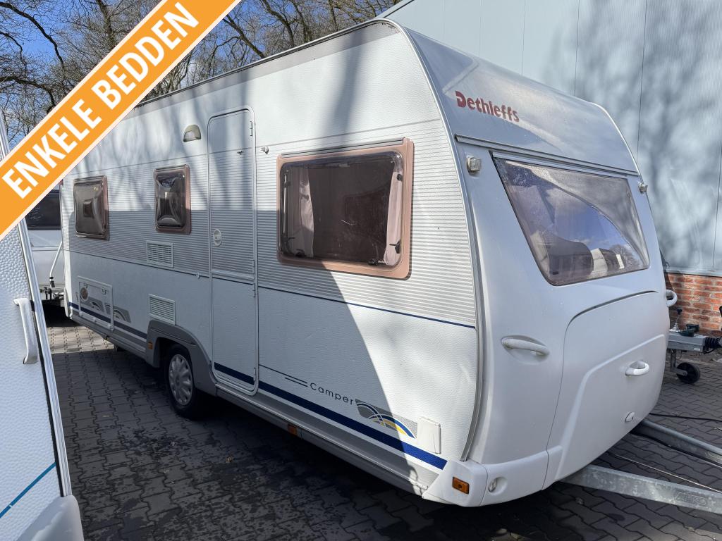 Dethleffs Camper 510 V / enkele bedden / voortent / luifel, Caravans en Kamperen, Rondzit, Bedrijf, Dethleffs, 5 tot 6 meter