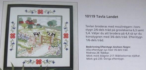 Zweeds borduurpatroon kruissteek boerderij koeien kippen, Ophalen of Verzenden, Nieuw, Handborduren, Patroon