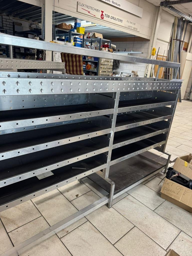 2x Opbergsysteem / stellingkast voor bestelbus aluminium, Ophalen of Verzenden, Gebruikt, Universele onderdelen