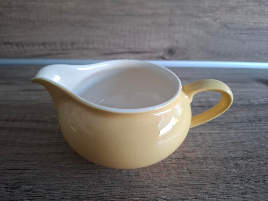 Koffiemelkkannetje met stempel pastel geel Petrus, Ophalen of Verzenden