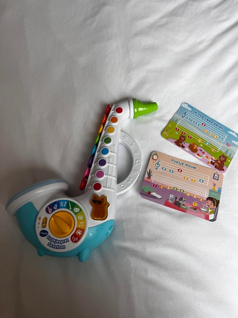 Vtech Lichtjespret Saxofoon - Zo goed als nieuw, Kinderen en Baby's, Speelgoed | Vtech, Zo goed als nieuw, 2 tot 4 jaar, Ophalen of Verzenden