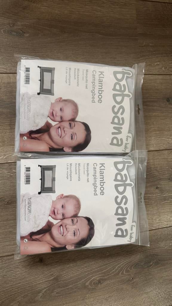 2 Nieuwe Klamboes voor Campingbedje - Babsana Titaniumbaby, Ophalen of Verzenden, Nieuw, Reisbedje
