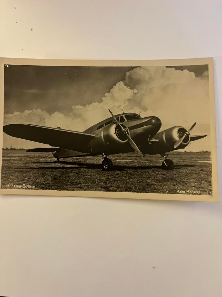 cessna-Bobcat Aero-Holland Vliegveld Ypenburg, Ophalen of Verzenden, Gebruikt, Kaart, Foto of Prent