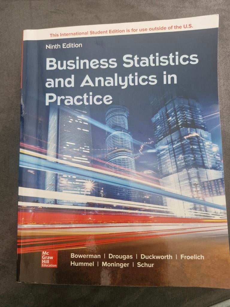 Business Statistics and Analytics in Practice 9th Ed., Diverse auteurs, Ophalen of Verzenden, Beta, WO