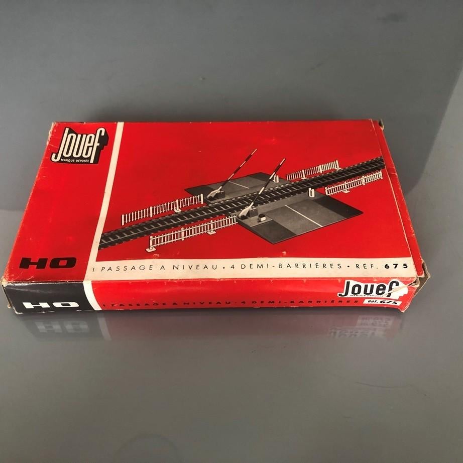 Vintage Jouef Nr 675 Handbediende overweg, Gebruikt, Gelijkstroom, Jouef, Overige typen