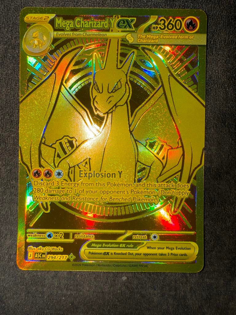 Minty Charizard Y ex #294/217, Hobby en Vrije tijd, Verzamelkaartspellen | Pokémon, Ophalen of Verzenden, Zo goed als nieuw, Losse kaart