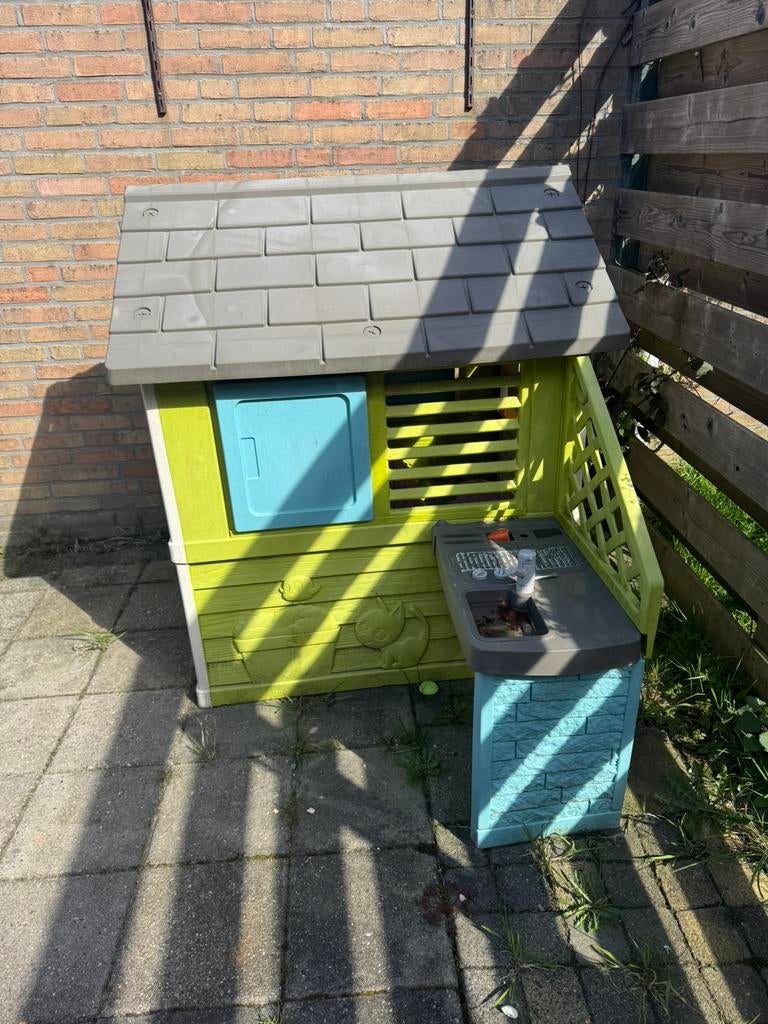 Smoby tuinhuisje en glijbaan (Feber), Ophalen, Gebruikt, Glijbaan