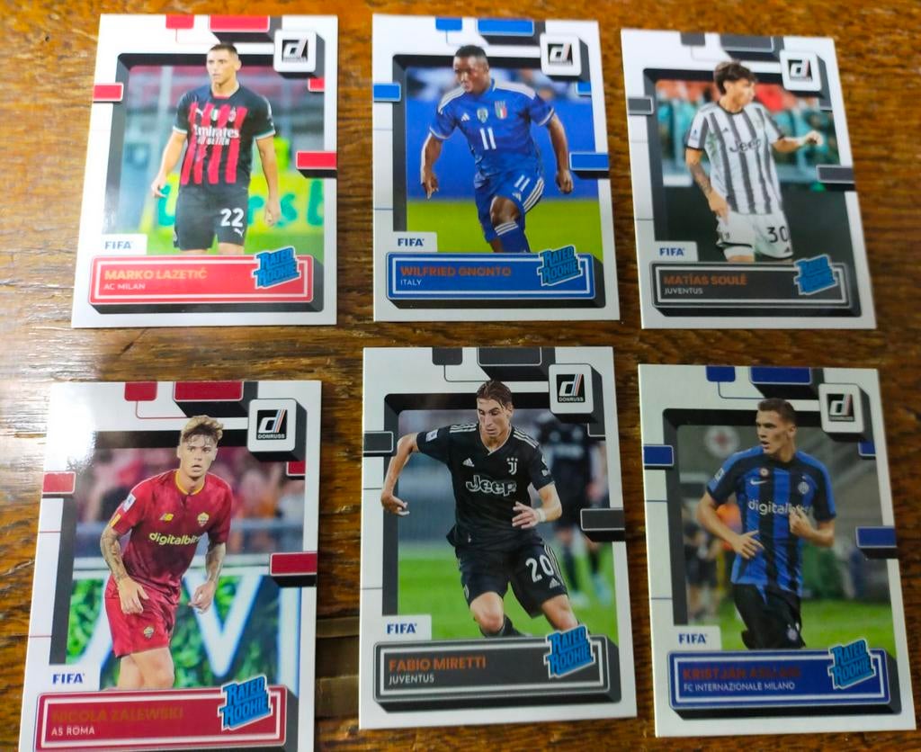 22 Voetbal Spelerskaarten - FIFA Donruss Rated Rookie, Ophalen of Verzenden, Buitenlandse clubs, Spelerskaart