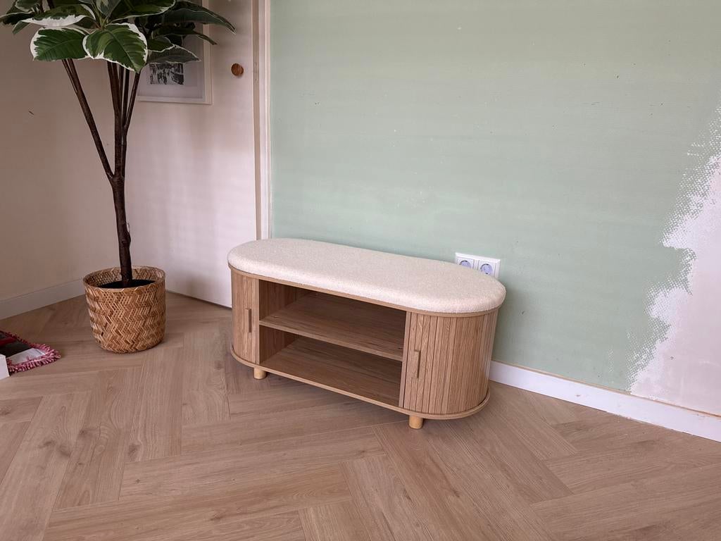 Klein hal bankje - 90x38x42cm, Ophalen of Verzenden, Zo goed als nieuw, Overige kleuren, Hout