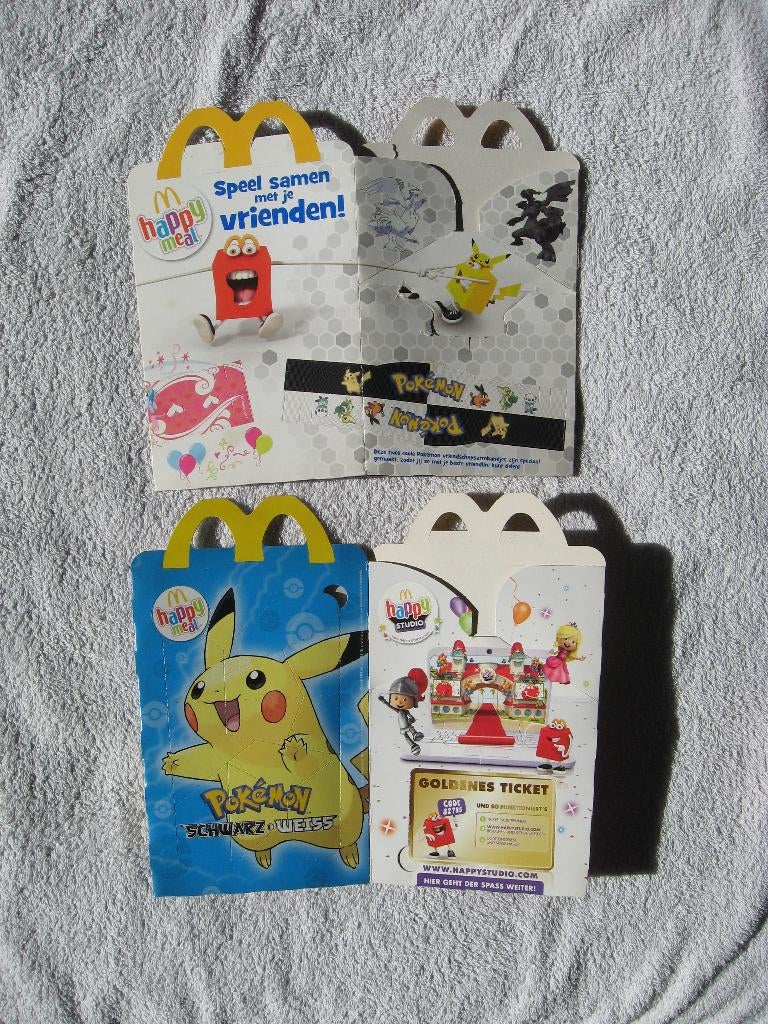 2 Happy Meal BOXJES van Pokémon - Pikachu Schwartz-Weiss, Hobby en Vrije tijd, Verzamelkaartspellen | Pokémon, Ophalen of Verzenden