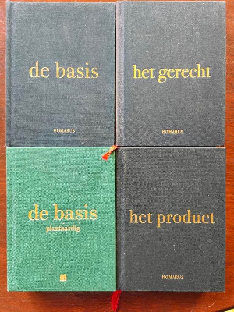 Homarus Kookboeken Set: De Basis, Het Gerecht, Het Product, Boeken, Gelezen, Hoofdgerechten, Vegetarisch, Ophalen of Verzenden