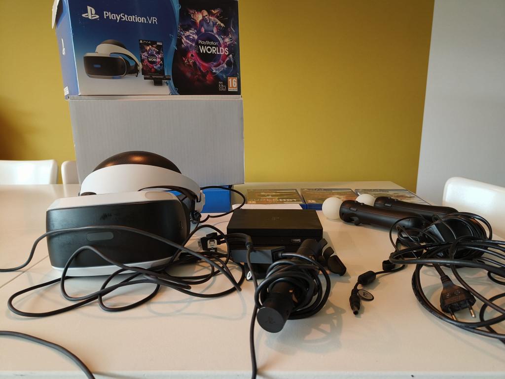 PlayStation VR Set Incl. Move Controllers, Adapter & Games, Spelcomputers en Games, Virtual Reality, Ophalen of Verzenden, Gebruikt