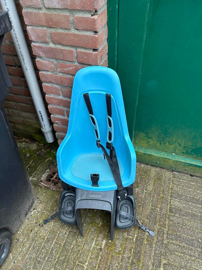 Bobike maxi ONE E-BD fietsstoeltje sky blue, Ophalen of Verzenden, Gebruikt, Achterzitje, Voetsteuntjes