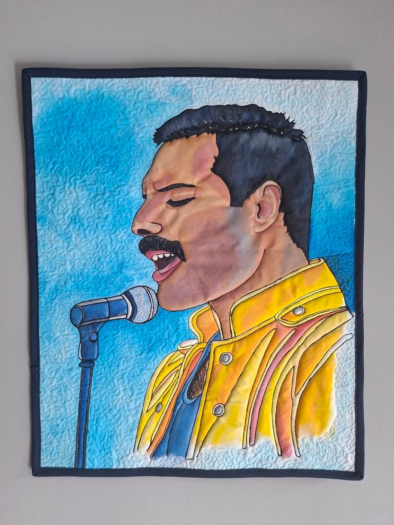 Wandkleed Freddie Mercury, Nieuw, Ophalen of Verzenden, Schilderij, 50 tot 75 cm