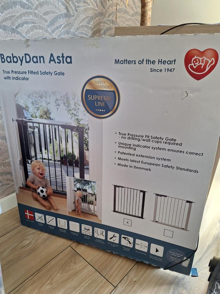 BabyDan Asta traphekje, Ophalen, Nieuw, Klemhekje, Metaal of IJzer