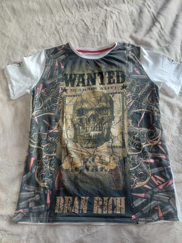 Dean Rich Deluxe T-shirt XXL met schedelprint, Nieuw, Overige maten, Ophalen of Verzenden, Wit