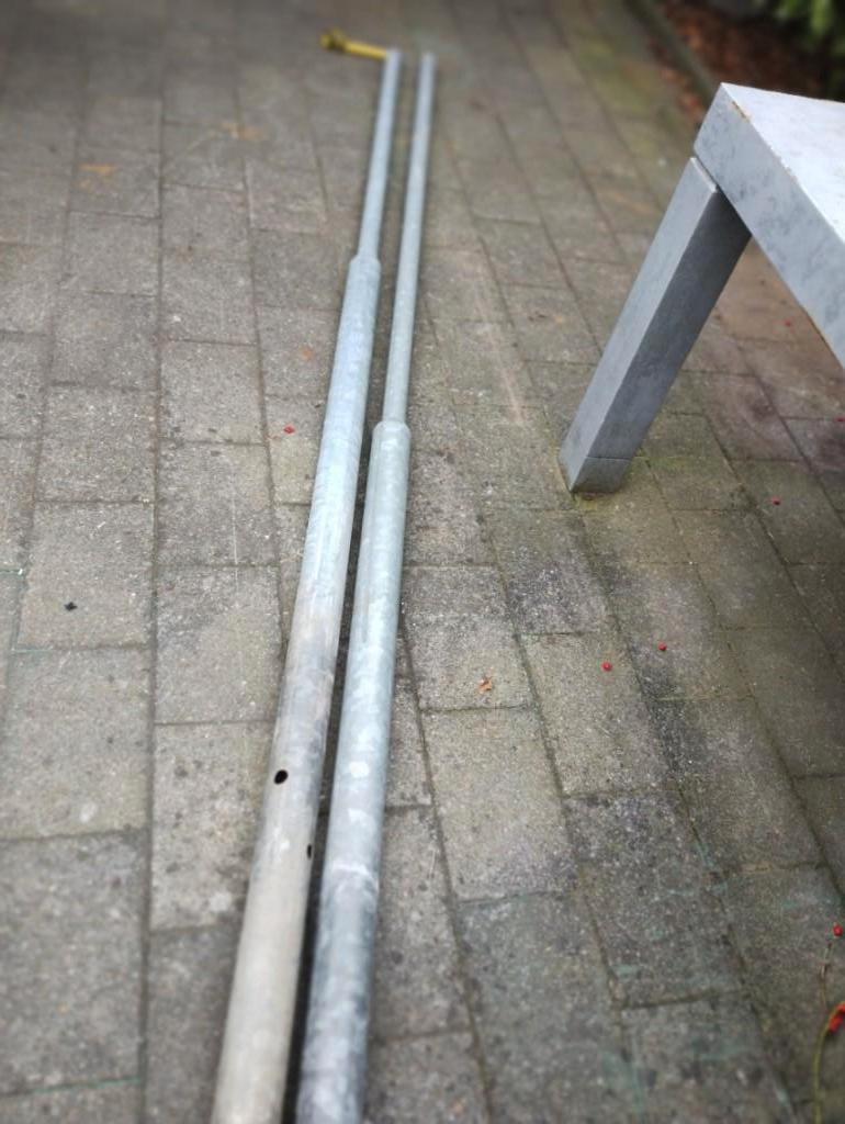 verkeerspaal metalen pijp paal gegalvaniseerd, Ophalen, Gebruikt