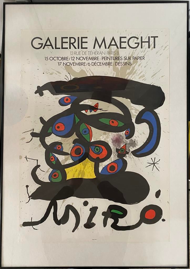 Miro tentoonstellings affiche Gallerie Maeght Paris 1971