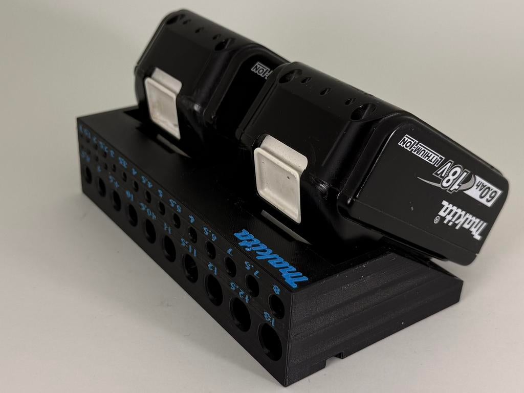 Dubbele accuhouder voor Makita accu’s met borenhouder, Ophalen of Verzenden, Nieuw