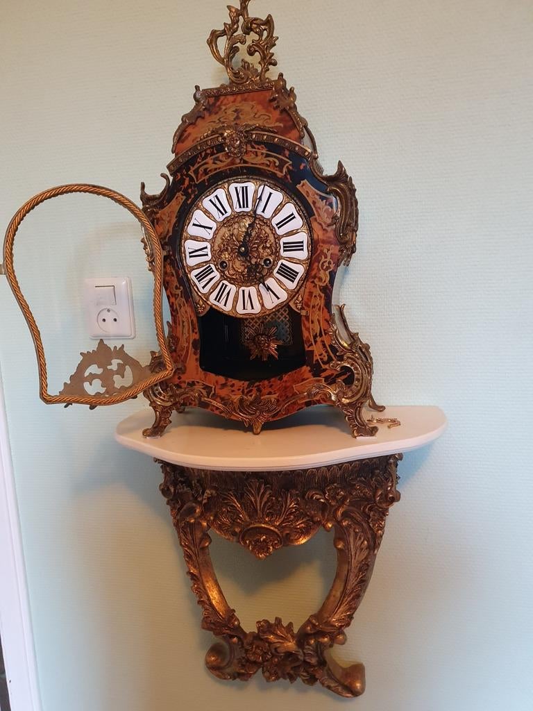 Antieke Boulle wandklok. Ontwerp van Andre Charles Boulle.., Ophalen