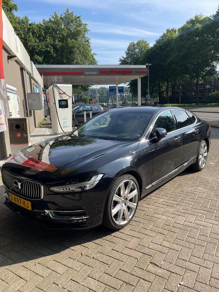 Volvo S90 T5 254pk Geartronic 2016 Zwart, Auto's, Volvo, 15 km/l, 1800 kg, 1969 cc, Zwart