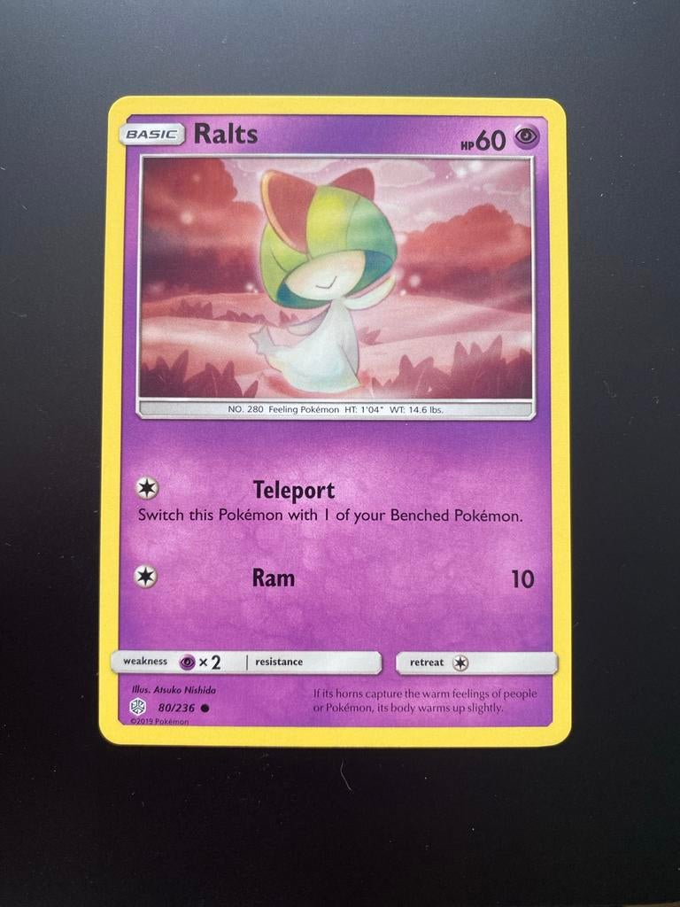 Ralts 80/236 Pokémon S&M Cosmic Eclipse Mint Packfresh, Ophalen of Verzenden, Zo goed als nieuw, Losse kaart