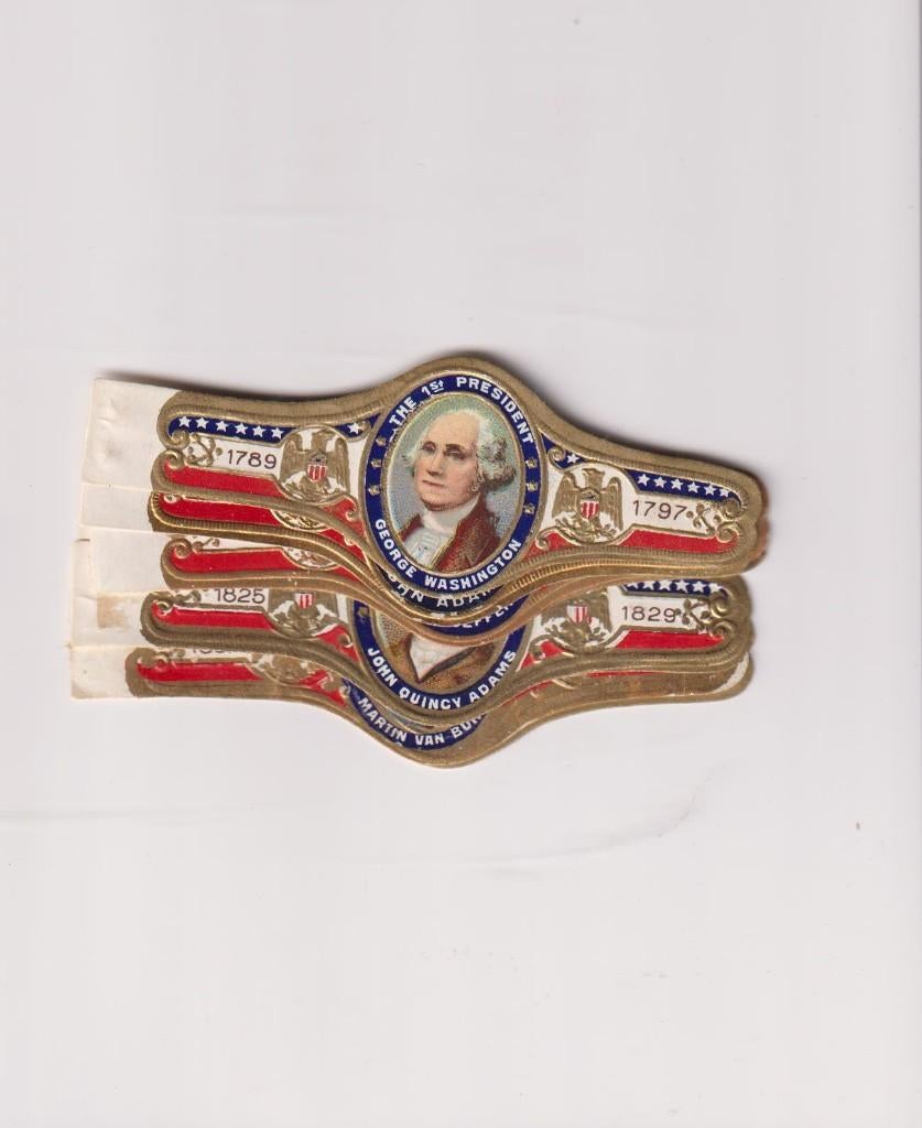 sigarenbanden - PRINCEPS - AMERIKAANSE PRESIDENTEN, Verzamelen, Rookartikelen, Aanstekers en Luciferdoosjes, Ophalen of Verzenden