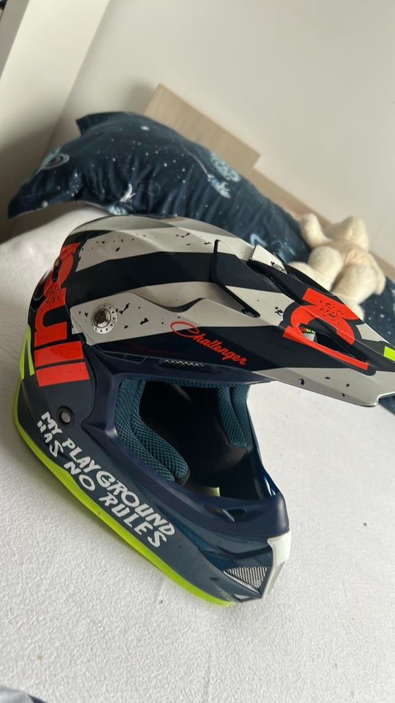 Pull-in kinder race helm, voor motorcross of bmx, XS, Kinderen, Integraalhelm, Tweedehands