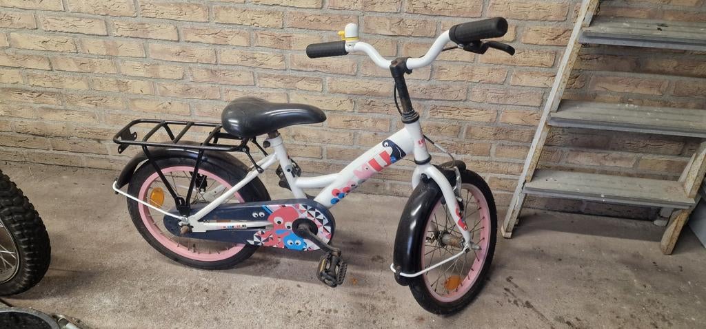 16 inch meisjesfiets, Gebruikt, Onbekend, Ophalen of Verzenden, Handrem