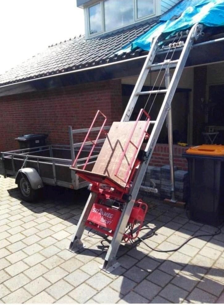 Pannenlift te huur, Doe-het-zelf en Verbouw, Bouwliften, Ophalen, Zo goed als nieuw