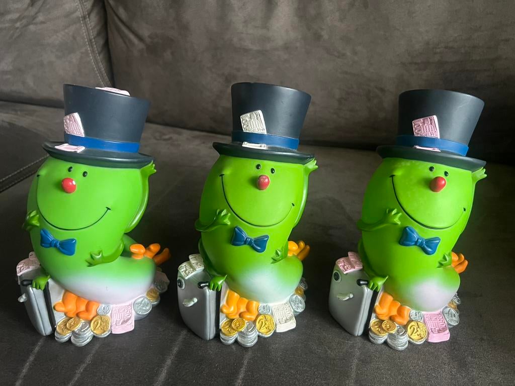 3 Stuks Vintage Spaarpotten  Rupsen Rabobank., Ophalen of Verzenden, Zo goed als nieuw, Kunststof, Dier