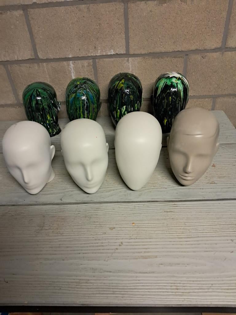 Hoofden paspop, koppen, paspoppen, Ophalen of Verzenden, Paspop