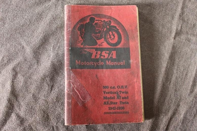 BSA 500cc A7 twins 1952/1953 motorcycle owner's manual, Ophalen of Verzenden, Overige merken