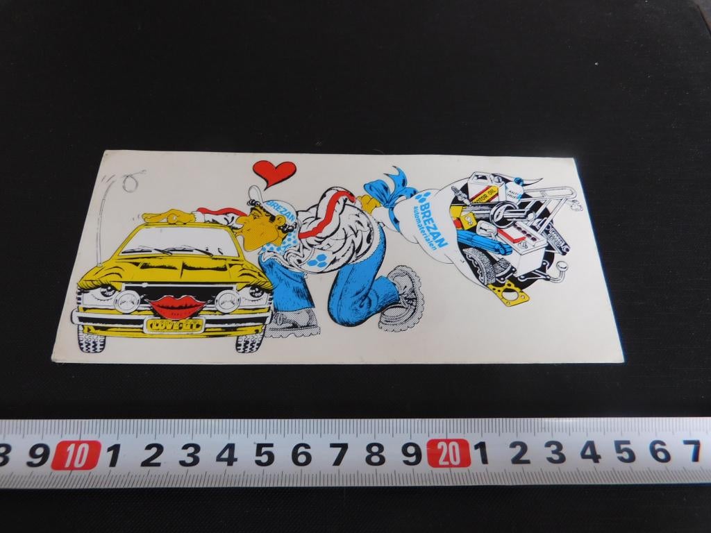 sticker Transparant BREZAN automaterialen, Verzamelen, Ophalen, Zo goed als nieuw