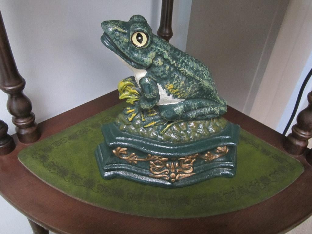 DEURSTOPPER GIETIJZER KIKKER, Antiek en Kunst, Ophalen of Verzenden