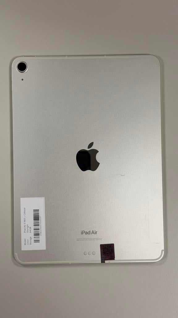 iPad Air 5 – 64GB – Starlight – 6 maanden garantie, 10 inch, Apple, Apple, Wit